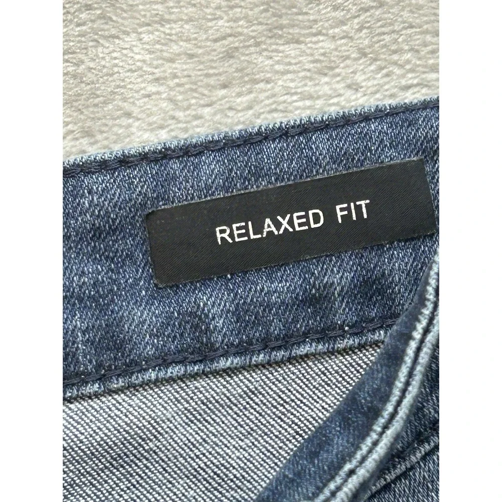 Judy Blue Jean Women Sz 11/30 Speckled Blue Relaxed Fit Tapered Mid Rise Stretch